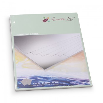 Encaustic karton stříbrný A5 - 24 listů