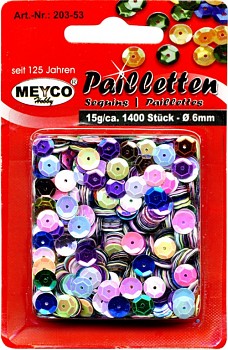 Metalické pajetky - průměr 6 mm