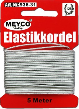 MEYCO Stříbrná elastická šňůrka (gumička)