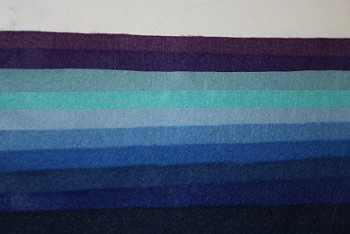 Filc 1 mm (165 gr.) - obdélník 22 x 20 cm - sada 10 barev - "Modrá symfonie" 