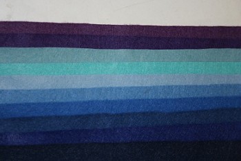 Filc 1 mm (165 gr.) - obdélník 22 x 20 cm - sada 10 barev - "Modrá symfonie" 