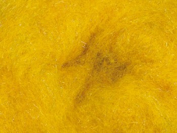 Ovčí vlna merino barvená mykaná - s leskem - žlutá - 10g
