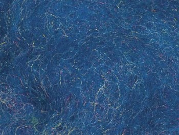 Ovčí vlna merino barvená mykaná - s leskem - modrá - 10g