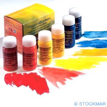 STOCKMAR Akvarelové barvy 6 ks 20ml Základní výběr