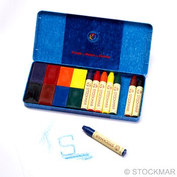 STOCKMAR Kombinace bločků a pastelek 8 + 8 - v plechové krabičce