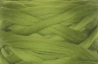Ovčí vlna barvená česaná 10g - jemná - 115 zelená limetková