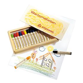 STOCKMAR Voskové pastelky - 16 barev ve dřevěné krabičce  