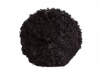 Vlnitá mohérová příze na vlasy panenek - 40 černá