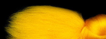 Ovčí vlna merino 21 mic barvená česaná 10 g - 2105 žlutá sluneční