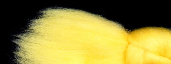 Ovčí vlna merino 21 mic barvená česaná 10 g - 2139 žlutá citronová