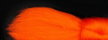 Ovčí vlna merino 21 mic barvená česaná 10 g - 2123 oranžová 