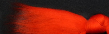 Ovčí vlna merino 21 mic barvená česaná 10 g - 2156 červeno-oranžová