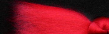 Ovčí vlna merino 21 mic barvená česaná 10 g - 2153 červená kardinální