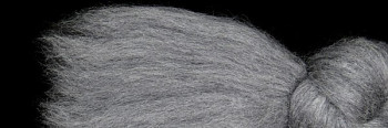 Ovčí vlna merino 21 mic barvená česaná 10 g - 2124 šedý melír střední