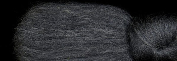 Ovčí vlna merino 21 mic barvená česaná 10 g - 2125 šedý melír tmavý