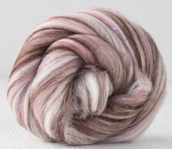 Ovčí vlna merino barvená česaná 10 g - EXTRA jemný melír - NOVEMBER