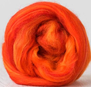 Ovčí vlna merino barvená česaná 10 g - EXTRA jemný melír - SICILIAN ORANGES