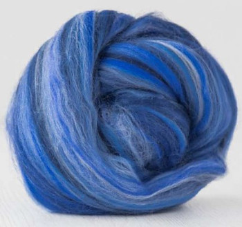 Ovčí vlna merino barvená česaná 10 g - EXTRA jemný melír - OCEAN