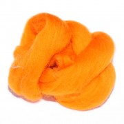 Ovčí vlna barvená česaná 10g - jemná - 40 oranžová