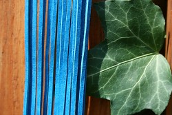 Kožený řemínek hranatý - vepřovice - 20 tyrkysový