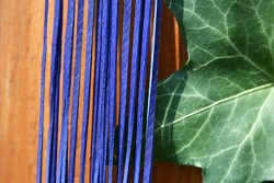 Kožený řemínek hranatý - vepřovice - 14 tmavě modrý
